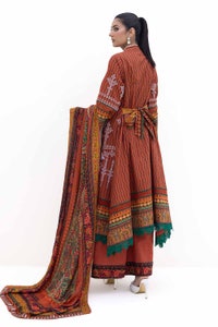 3 Piece Unstitched Embroidered Khaddar Suit with Printed Pashmina Dupatta AP-42048