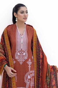 3 Piece Unstitched Embroidered Khaddar Suit with Printed Pashmina Dupatta AP-42048