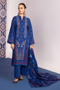 3 Piece Khaddar Printed Unstitched Suit K-32018