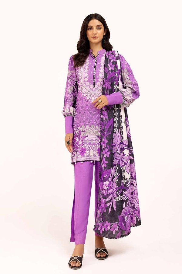 3 Piece Unstitched Printed Karandi Suit AY-42002