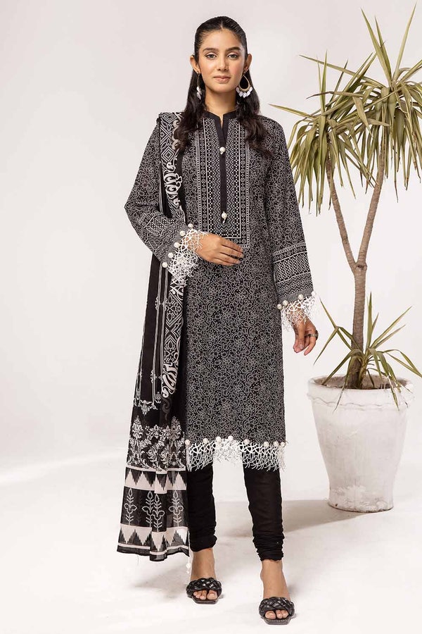 3 Piece Unstitched Printed Lawn Suit B-42001