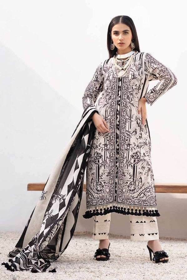 3 Piece Printed Lawn Unstitched Suit B-42008