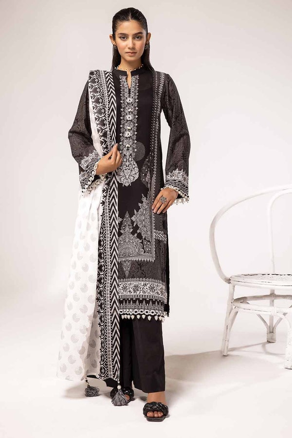 3 Piece Unstitched Printed Lawn Suit B-42016