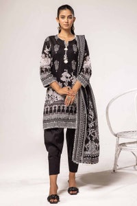 3 Piece Unstitched Printed Lawn Suit B-42018
