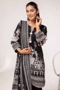 3 Piece Unstitched Printed Lawn Suit B-42018