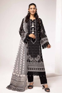 3 Piece Unstitched Printed Lawn Suit B-42019