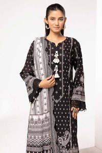 3 Piece Unstitched Printed Lawn Suit B-42019
