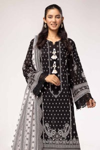 3 Piece Unstitched Printed Lawn Suit B-42019