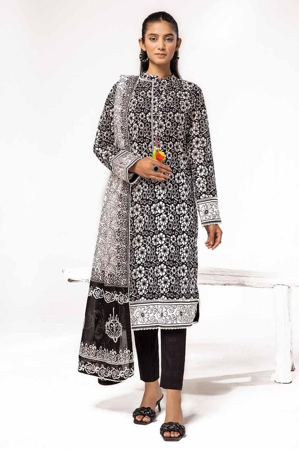 3 Piece Unstitched Printed Lawn Suit B-42024