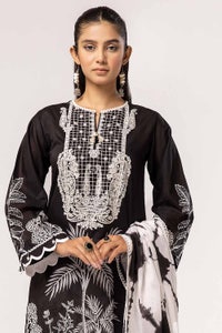 3 Piece Unstitched Embroidered Lawn Suit B-42025
