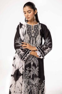 3 Piece Unstitched Embroidered Lawn Suit B-42025