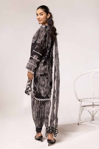 3 Piece Unstitched Embroidered Lawn Suit B-42027