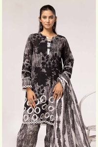 3 Piece Unstitched Embroidered Lawn Suit B-42027
