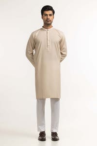 Beige Embroidered Kurta KR-EMB24-037