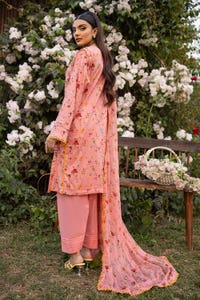 3 Piece Printed Lawn Unstitched Suit with Chiffon Dupatta BM-42002