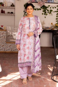 3 Piece Unstitched Printed Lawn Suit with Chiffon Dupatta BM-42023
