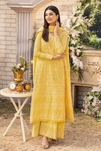 3 Piece Foil Embroidered Lawn Unstitched Suit with Zari and sequins Dupatta CK-32004