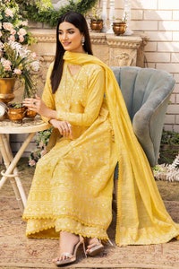 3 Piece Foil Embroidered Lawn Unstitched Suit with Zari and sequins Dupatta CK-32004