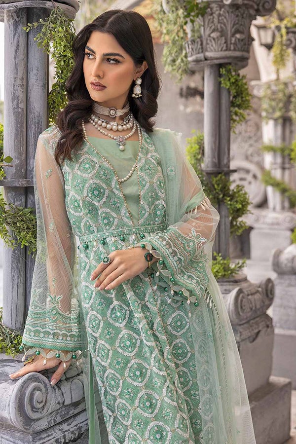 3 Piece Sequins Embroidered Net Unstitched Suit with Sequins Embroidered Net Dupatta FE-32081
