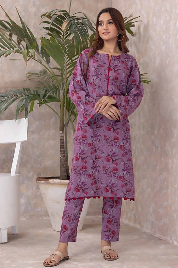 2 Piece Printed Dhanak Unstitched Suit WNST-32084