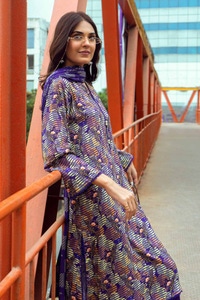 3 Piece Digital Printed Linen Unstitched Suit LT-32009 B