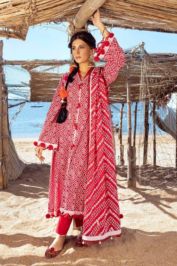 3 Piece Lacquer Printed Lawn Unstitched Suit CL-42010 A