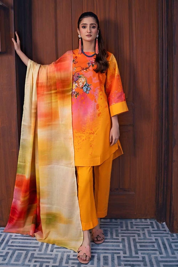 3 Piece Printed Lawn Unstitched Suit CL-42022 A
