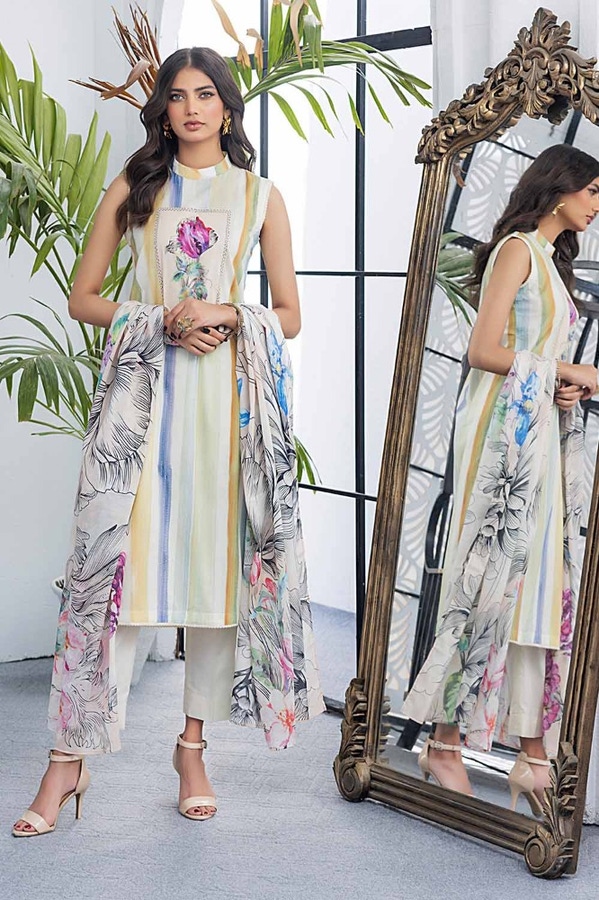 3 Piece Printed Lawn Unstitched Suit CL-42029 A