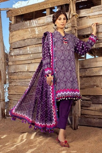 3 Piece Printed Lawn Unstitched Suit CL-42033 A