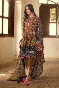 3 Piece Printed Lawn Unstitched Suit CL-42034 B