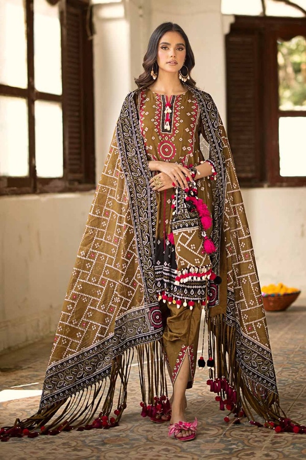 3 Piece Printed Lawn Unstitched Suit CL-42034 B