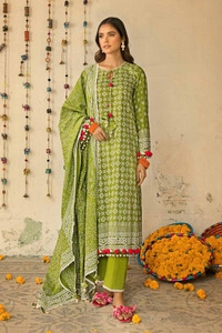 3 Piece Lacquer Printed Lawn Unstitched Suit CL-42039 B