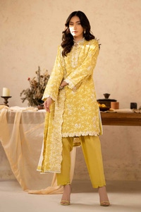 3 Piece Printed Embroidered Lawn Unstitched Suit with Printed Embroidered Dupatta CL-42040