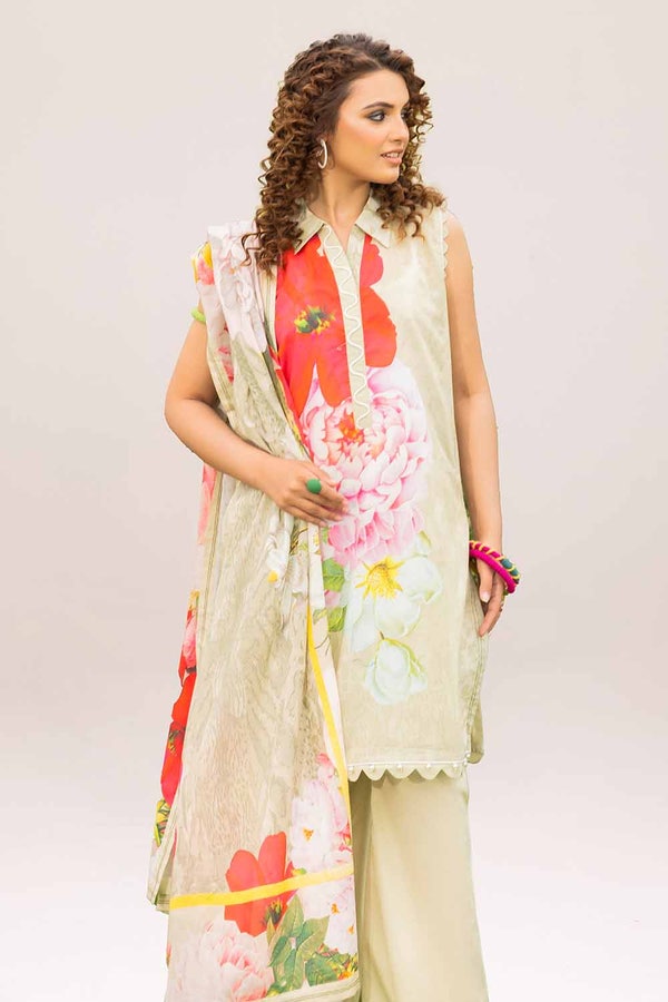 3 Piece Unstitched Printed Lawn Suit CL-42046 A