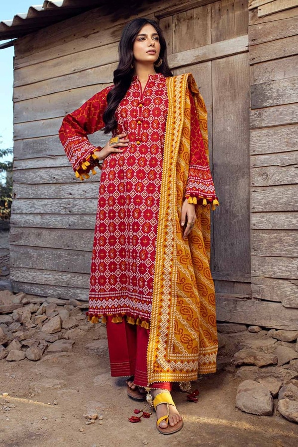 3 Piece Printed Lawn Unstitched Suit CL-42061 A