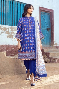3 Piece Lacquer Printed Lawn Unstitched Suit CL-42062 A
