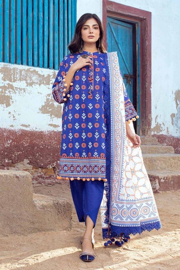 3 Piece Lacquer Printed Lawn Unstitched Suit CL-42062 A