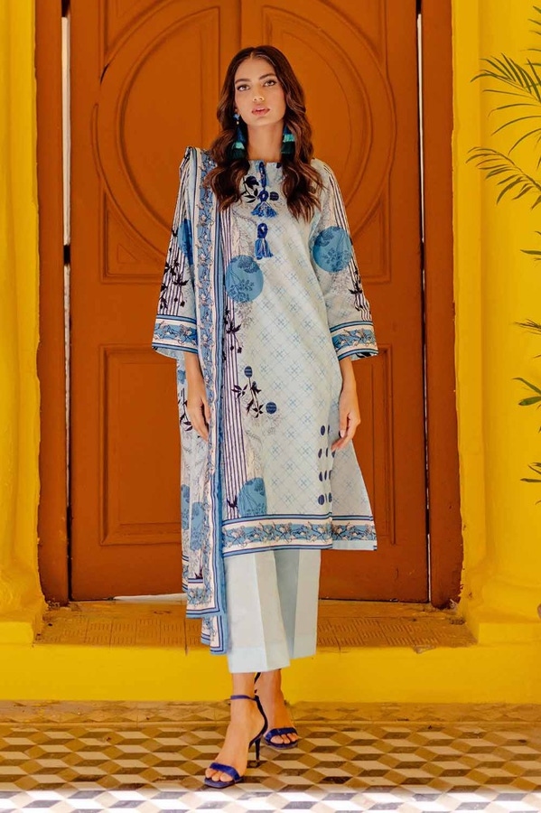 3 Piece Printed Lawn Unstitched Suit CL-42065 B