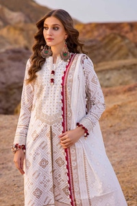3 Piece Embroidered Gold Lacquer Printed Lawn Unstitched Suit CL-42074