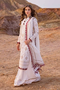 3 Piece Embroidered Gold Lacquer Printed Lawn Unstitched Suit CL-42074