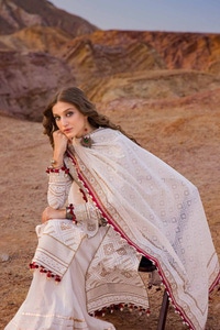 3 Piece Embroidered Gold Lacquer Printed Lawn Unstitched Suit CL-42074