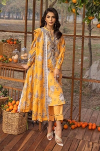 3 Piece Printed Embroidered Lawn Unstitched Suit CL-42090