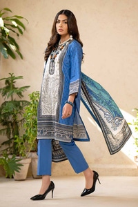 3 Piece Printed Embroidered Lawn Unstitched Suit CL-42091