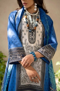 3 Piece Printed Embroidered Lawn Unstitched Suit CL-42091