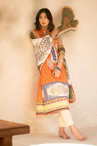 3 Piece Printed Embroidered Lawn Unstitched Suit CL-42092