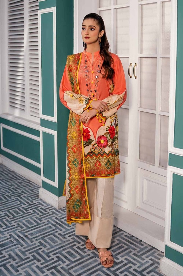 3 Piece Printed Lawn Unstitched Suit CL-42098