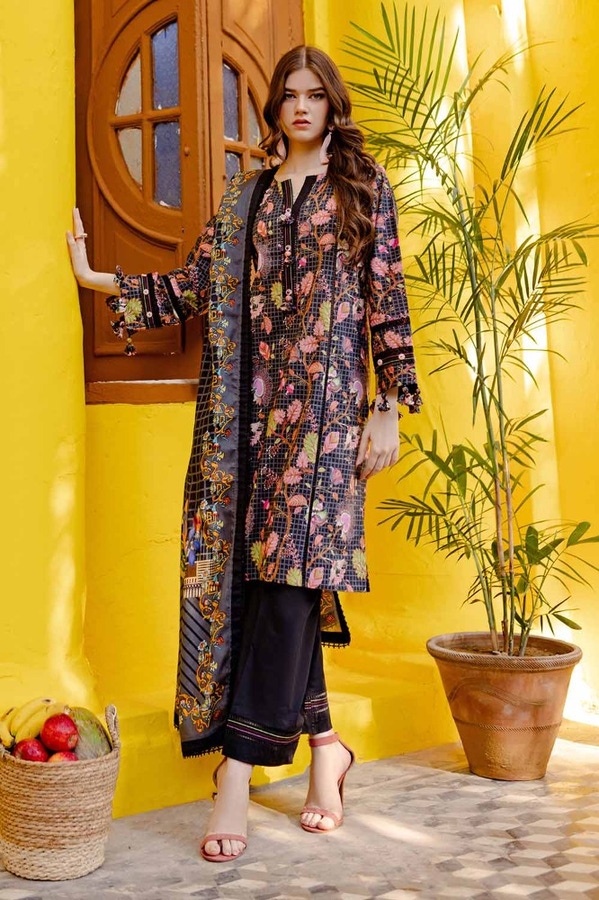 3 Piece Printed Lawn Unstitched Suit CL-42101 B
