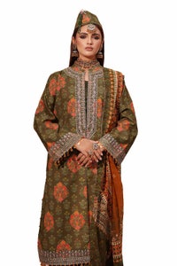 3 Piece Unstitched Embroidered Printed Suit with Embroidered Printed Lawn Dupatta CL-42104