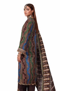 3 Piece Unstitched Embroidered Printed Suit with Embroidered Printed Lawn Dupatta CL-42107