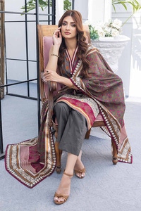 3 Piece Printed Lawn Unstitched Suit CL-42123 A